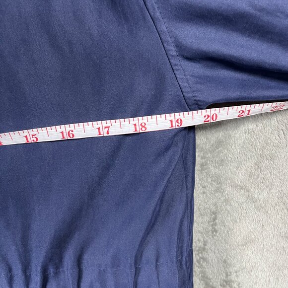 London Fog Parka Jacket Women’s Size S Blue Utility Raincoat with Removable Hood - Picture 7 of 10